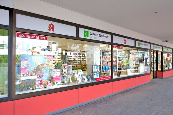 Damian Apotheke am Sand Aussenfassade Damian Apotheke am Sand Aussenfassade